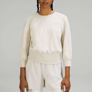 Lululemon Softstreme Ribbed-Hem Pullover Natural Ivory Cream 8